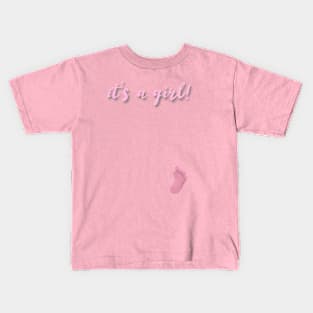 Baby pink footprints Kids T-Shirt